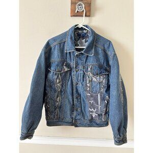 Vintage Kozmic Blues Mens Size Small Denim Trucker Jacket Y2K Cotton